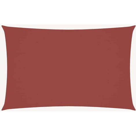 Toldo de vela rectangular tela Oxford terracota 6x8 m vidaXL