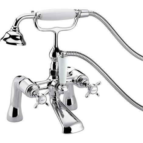 Bristan 1901 Chrome Bath Shower Mixer Tap with Ceramic Disc Valves - N-BSM-C-CD