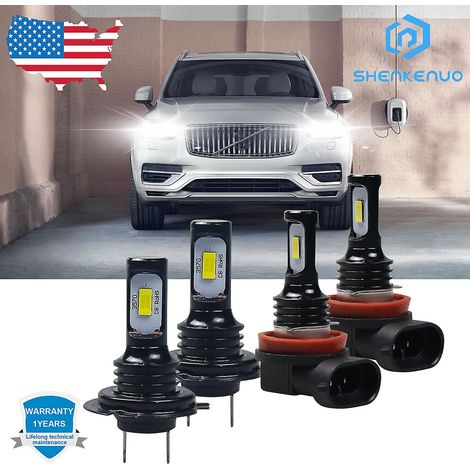 Ampoules LED H7 + H11 pour phares (feux de croisement et de route) - Kit de mise à niveau - Blanc 6000K - Compatible Volvo XC90 (2003-2014) (1/5)