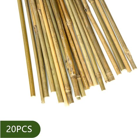 Piquets En Bambou Épais Naturel De Jardin Cannes Pour Le Soutien Des Plantes 40 cm (1/5)