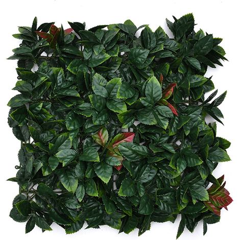 Artificial Plant Wall 50×50 cm – Realistic Green Leaves, Indoor and Outdoor Decoration, Decorative Grass Wall, 1 Piece (1/5)