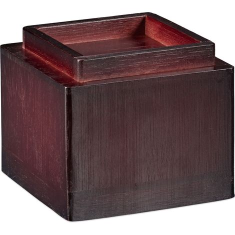 Set de 4 elevadores de muebles ajustables prácticos 10 x 11,5 x 11,5 cm de bambú natural bege 130007781 (1/4)