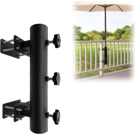 Support de parasol robuste pour terrasse, balustrade, plage, cour, balcon, bateau, hayon (1/5)