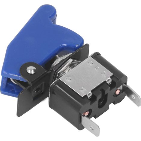 Blauer 2-poliger 25A 12VDC Wippschalter, 5er-Pack mit wasserdichter ABS-Abdeckung, für Marine und Boote, robuster Hebelschalter. (1/5)
