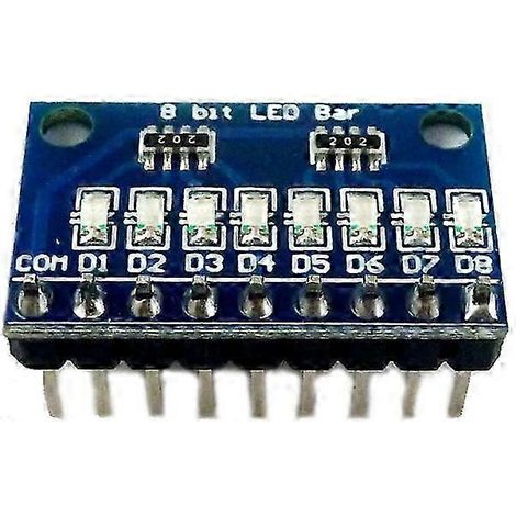 Kit de bricolage pour module indicateur LED bleu à cathode commune 8 chiffres 3,3 V/5 V compatible avec Arduino NANO UNO, Raspberry Pi 4, Nodemcu V3 kns (1/5)