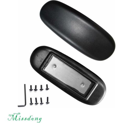 2er-Set universelle Ersatz-Armlehnenpolster für Bürostühle mit Montageloch, Schwarz, 10,2 cm x 14 cm (1/5)