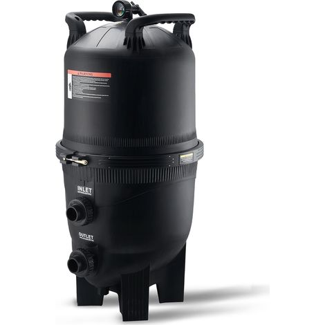 Kartuschenfilter für Aufstellpools mit verstärktem Verbundgehäuse, 40 m² Filterfläche, 50 Mikron Filterfeinheit und Manometer (1/5)