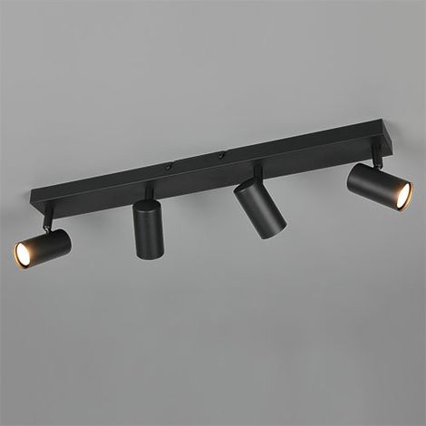Plafonnier spot moderne à 4 tubes orientables GU10 noir TARYN RL (1/3)
