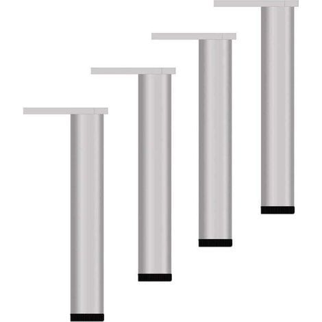 4 Pièces Pieds de Meuble Réglable 30cm Pied Canapé Moderne Pattes de Lits Argent Pieds Rechange pour Table Armoire (1/4)