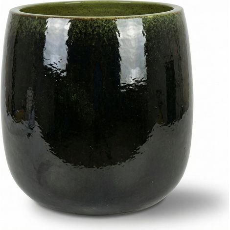 Maceta SOCRATE 32x33cm negro & verde
