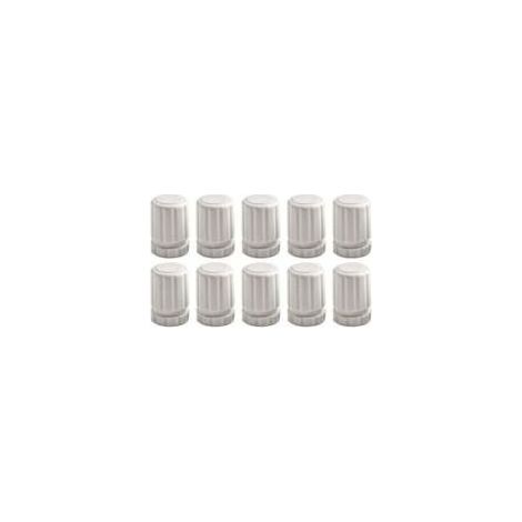 10er-Pack Handschalter für Fußbodenheizungsverteiler, M30 x 1,5, Heizkörperventilknopf aus ABS-Kunststoff, Zubehör für Temperaturregelventile, weiß - Crezuo (1/5)