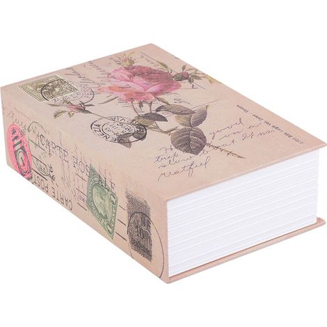 Cassaforte a forma di libro, contenitore per denaro e gioielli con serratura a combinazione (rosa) -Crezuo
