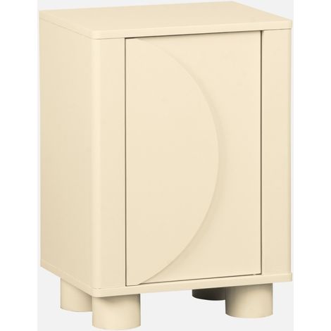 Comodino effetto legno di mango con 1 anta reversibile, 40x57 cm (1/5)