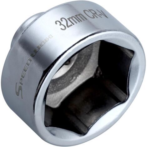 Clé à douille pour filtre à huile 32 mm 6 pans 3/8" compatible avec GM, Volkswagen, Pontiac, Chevrolet, Saturn, Saab