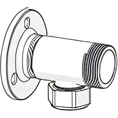 AKW Arka Surface Mounted Pipework Fitting for Shower Mixer (1/2)