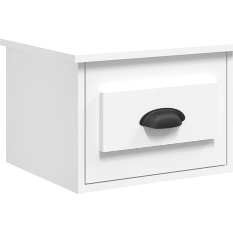 Comodino sospeso con cassetto 41,5 x 36 x 28 cm MDF bianco DEC034224