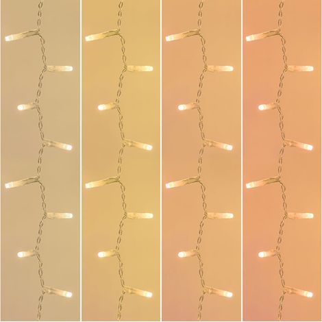 Tenda luci 384 led ice cluster 340xh80cm bianco caldo + bianco tradizionale Peraga Christmas