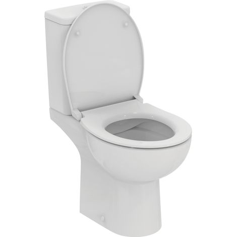 Ideal Standard Eurovit+ - WC combinado con asiento SoftClose, desagüe vario, llenado inferior, RimLS+, blanco W007501 (1/5)