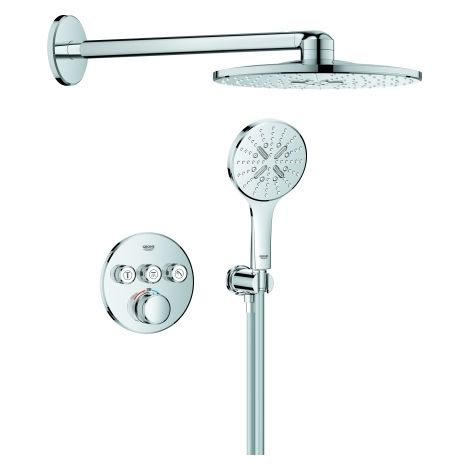 Grohtherm set de douche encastré avec douche de tête Rainshower 2 jets + douchette à main 3 jets, chrome (G1039970000) (1/3)