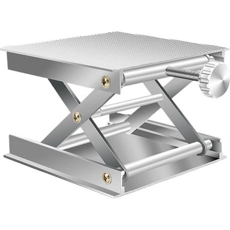 Plataforma elevadora de aleación de aluminio,Altura ajustable de 25 a 90 mm,Plataforma elevadora de laboratorio,9 x 9 cm (1/5)