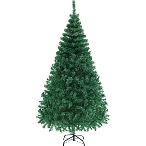 Yaheetech Albero di Natale 183 cm Artificiale con Supporto in Metallo Pieghevole Effetto Realistico Abete Verde Rami Folto Alto Decorazioni per Casa Negozio (1/5)