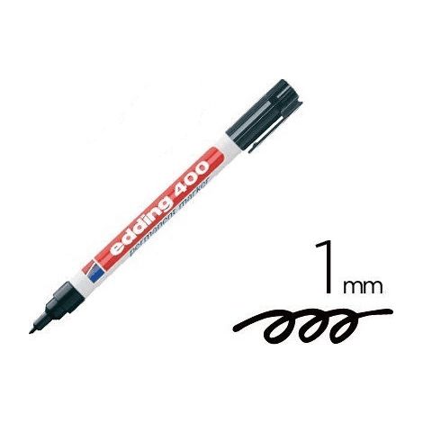 Edding 400 Marcador Permanente Punta fina  Negro (1/3)