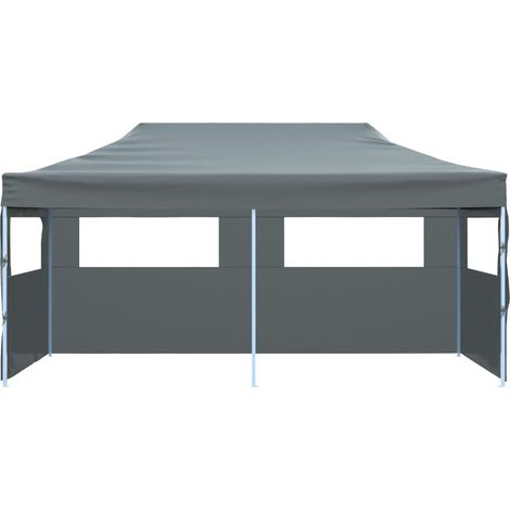 INLIFE Tente de réception pliable avec parois 3 x 6 m Anthracite (1/5)
