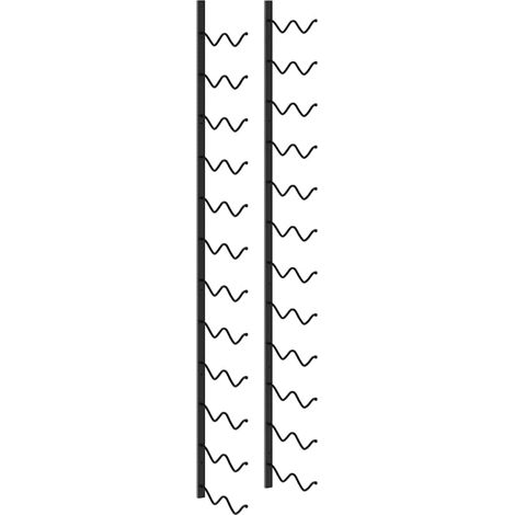 Maison Exclusive - Wand-Weinregal für 24 Flaschen Schwarz Eisen (1/5)
