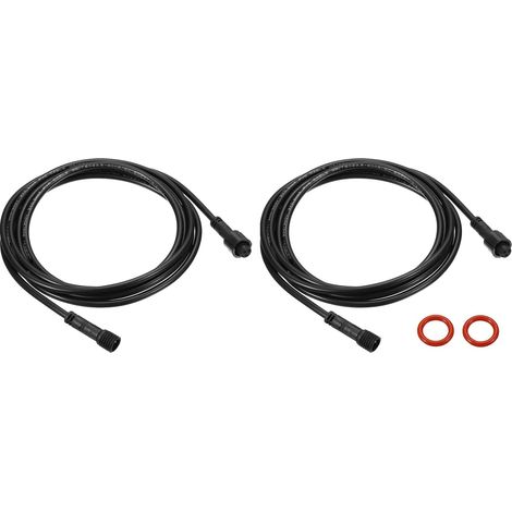 2 pcs 3 Broche Rallonge Câble Fil, Alimentation Transmission Extension Équipement Connexion, Génial pour LED Équipement, Voiture, Camion, Bateau (Noir, 6,56-Pieds) (1/5)