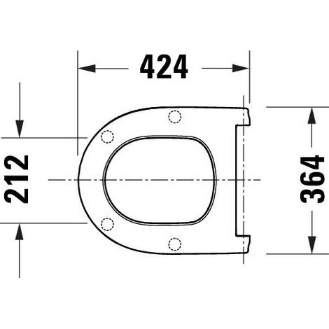 DURAVIT 0023290000 Cuvette universelle siège WC en D à profondeur 421 mm Ülap (1/4)