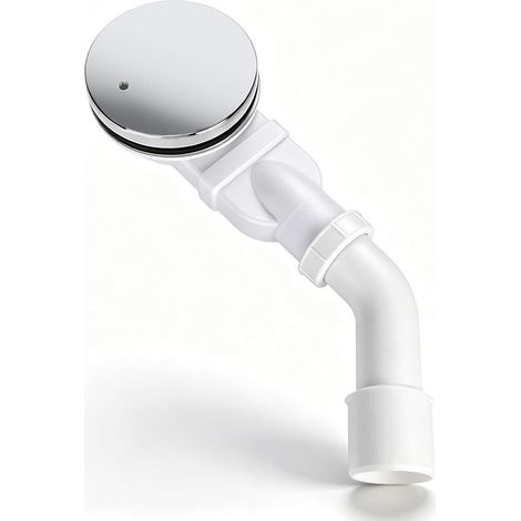 Bonde de douche de 90 mm avec système anti-odeurs et tamis à cheveux, matériau ABS, siphon de douche avec couvercle chromé, avec coude d'évacuation DN 40/50 mm – Pour douche et baignoire (1/5)