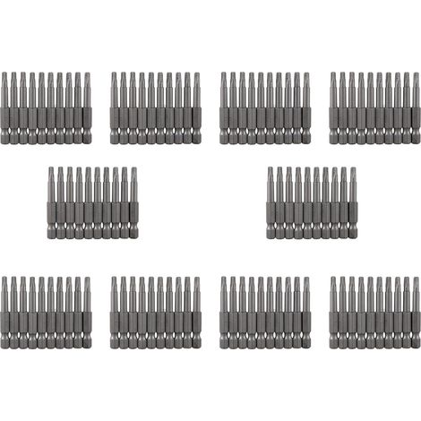 6,3 mm Tige Hexagone 4mm T20 Pointe Magnetique Torx Tournevis 100 Pieces (1/5)