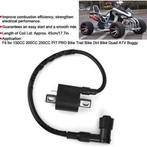 Zündanlage für Motorräder: Zündspule + NGK D8EA Zündkerze für Quads, Offroad-Motorräder, Buggys und ATVs mit 150 cm³, 200 cm³ und 250 cm³. (1/5)