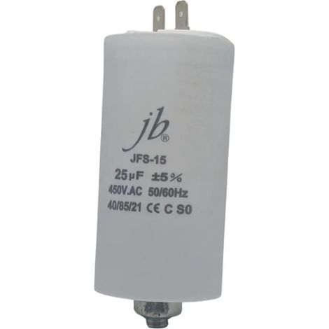 Motore a condensatore 25uf 450vac Faston + M8 Dimensioni Ø40x75mm Jb Jfs15a6256j