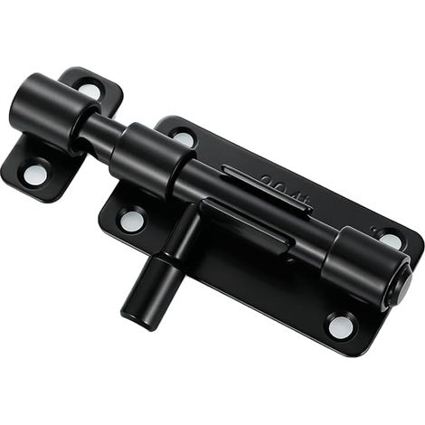 1 Piece Loquet Porte Exterieur Noir 4 Pouces en Acier Inoxydable 304 Targette de Porte Verrou Porte Interieure Verrou Baionnette Loquet Portail pour Jardin Salle de Bain (1/5)