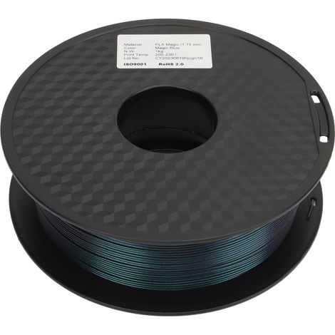 Filament PLA 3D 1,75mm Bleu, Haute Transparence, Imperméable, Brillant, Bobine pour Imprimante 3D, Qualité Supérieure (1/5)