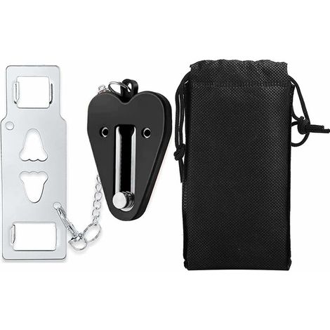 Serrure de sécurité pour porte, en acier inoxydable, de couleur noire, pour une installation domestique et un usage quotidien.-AquaForge (1/5)