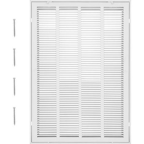 VEVOR Return Air Filter Grille, Fits W20 x H30 Inch Duct Opening, Filter Not Included, Return Air Vent Cover for Wall, Powder-Coated Steel Return Air Grill Detachable Face/Door for 1 inch Filters (1/5)
