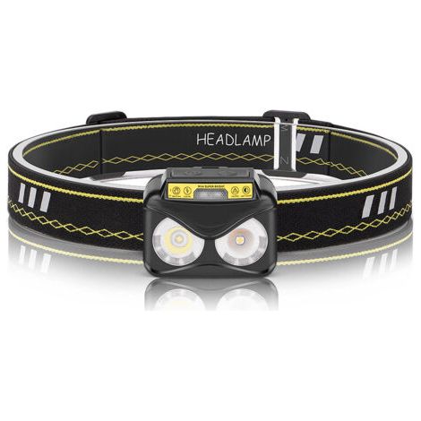 Pair Lampe Frontale,Torche Frontale Led Rechargeable Puissante IPX5 Imperméable Lumineux Capteur De Mouvement pour Pêche (1/5)