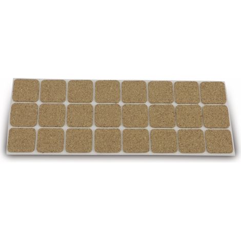 EUROTOOLS Patins de meubles 344-NBFR, liège, 28x28 mm, 24 pièces (1/2)