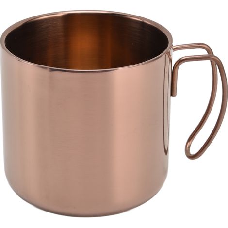 Tasse Isotherme en Acier Inoxydable 400ml, Rose Gold - Sans Couvercle, pour Bureau, Maison, Restaurant