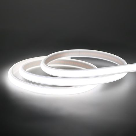 Bande lumineuse LED autocollante COB 15m 220V - 288 LED/m Blanc froid,IP65, Prise avec Interrupteur, Idéale pour Intérieur et Extérieur (1/5)