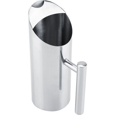 Carafe à eau en inox avec filtre à glaçons, pichet pour boissons froides, service hôtel et maison, 1 litre. (1/5)