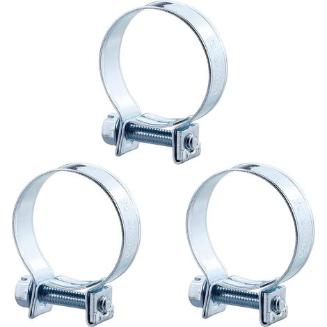 3 Collier à Tourillon,Collier de Serrage Haute Pression pour tuyau d'échappement,25-27 mm,en acier inoxydable,mini colliers de serrage pour tuyau de carburant pour Béton, Travaux Publics (1/5)