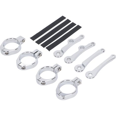 Support de phare de moto 39 à 41 mm, finition argent brillant, usiné CNC, pièce de rechange pour Suzuki (1/5)