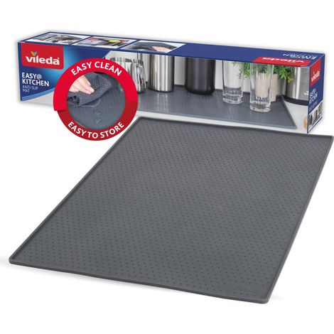 Tapis de cuisine en silicone 40 x 60 cm - Dessous antidérapant résistant à la chaleur - Pour plan de travail, table et tiroir (1/5)