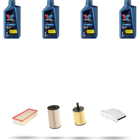 Kit tagliando 4 FILTRI e 4L OLIO compatibile con Vw Passat (3c2,3c5) 1.9 TDI 77kw Dal 2005 al 2008 (1/5)