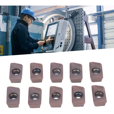 10 plaquettes de tournage, outils de coupe CNC, plaquettes CNC en carbure revêtues de bronze APMT1135PDER-MO2 (1/5)