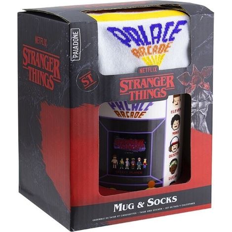 Set de regalo de taza y calcetines de Stranger Things para fans
