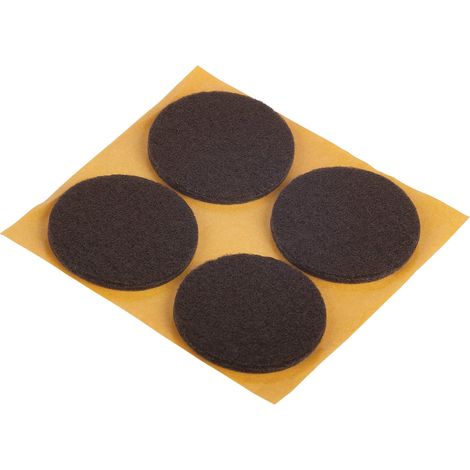 Suki Filzgleiter selbstklebend, Ø 35 x 3,5 mm, braun K4